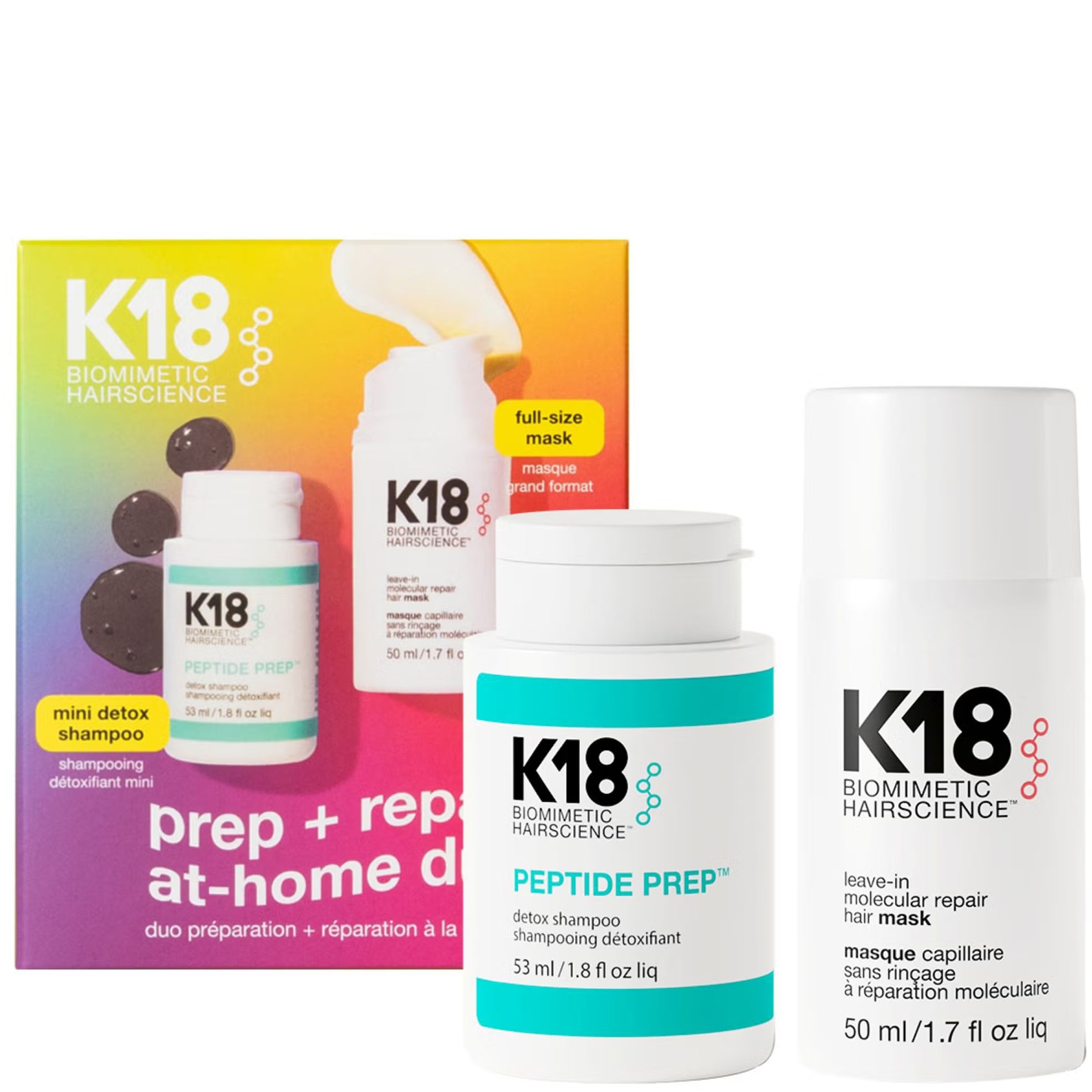 K18 Biomimetic Hairscience Prep + Repair at Home Duo (Worth £84.00) - Ultimate Balayage