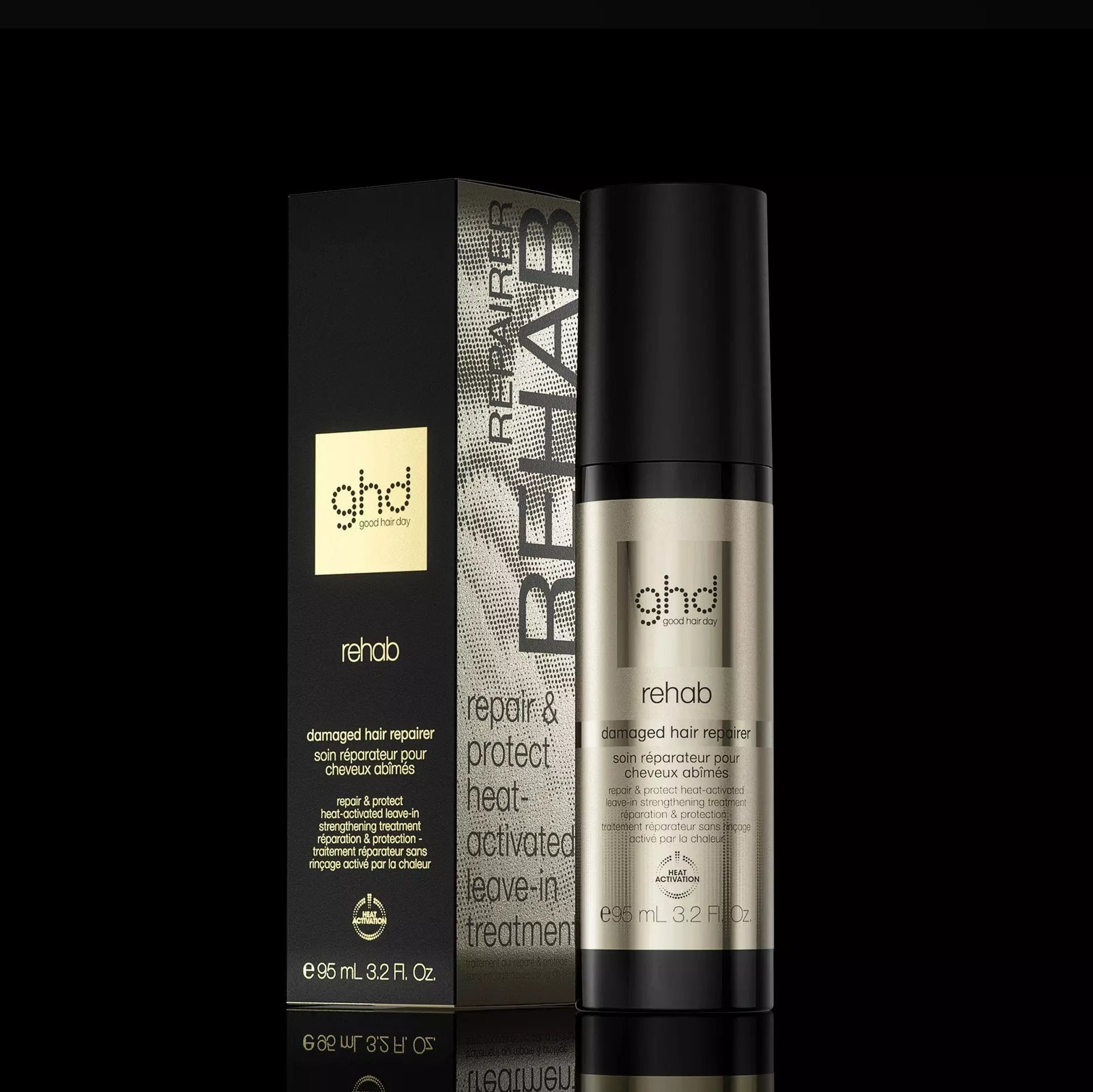 NEW GHD Rehab Damaged Hair Repair Spray | Heat Protection & Bond Strengthening - Ultimate Balayage
